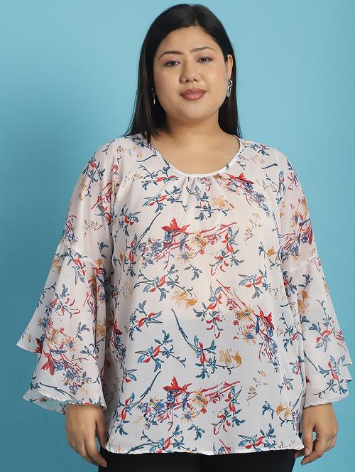 white printed regular top - 21502783 - Standard Image - 0