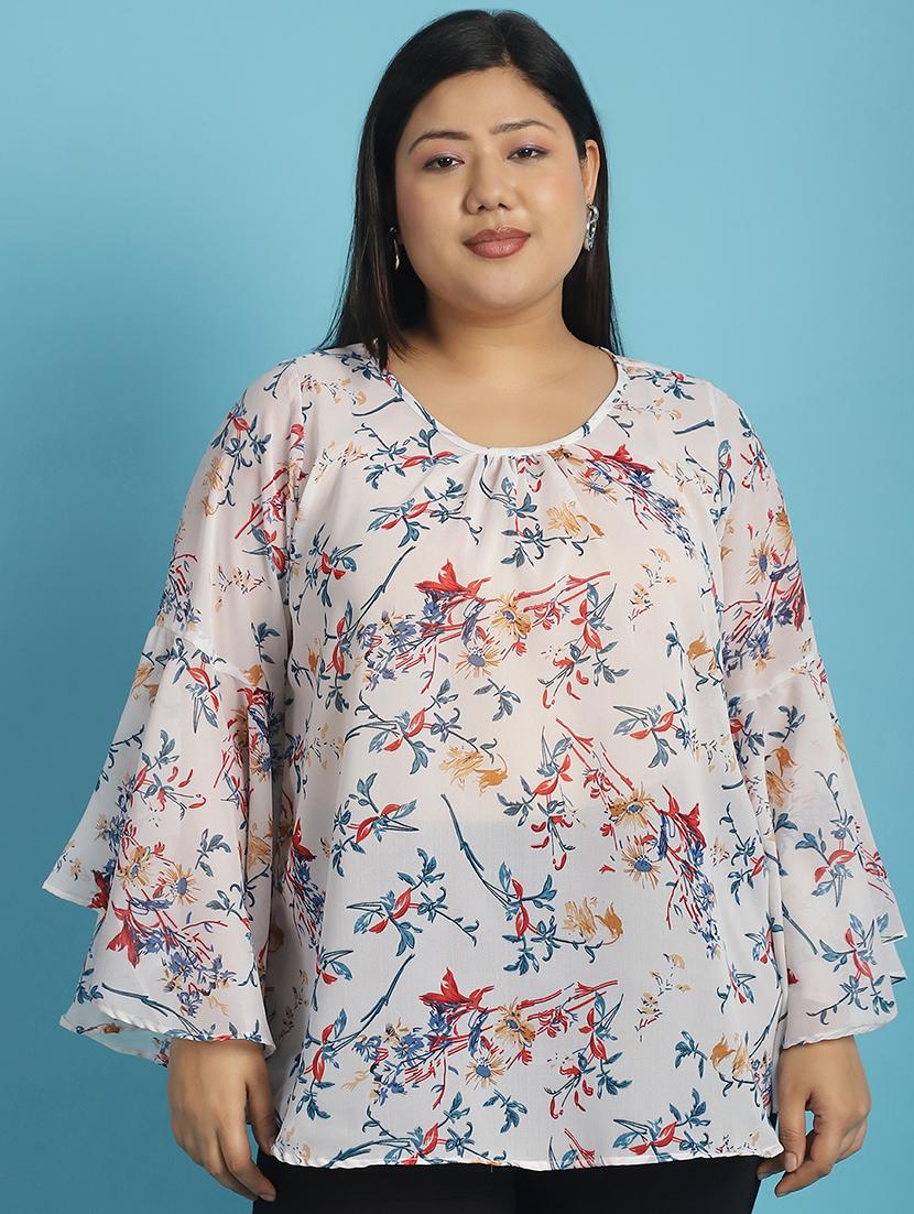 white printed regular top - 21502783 - Zoom Image - 0