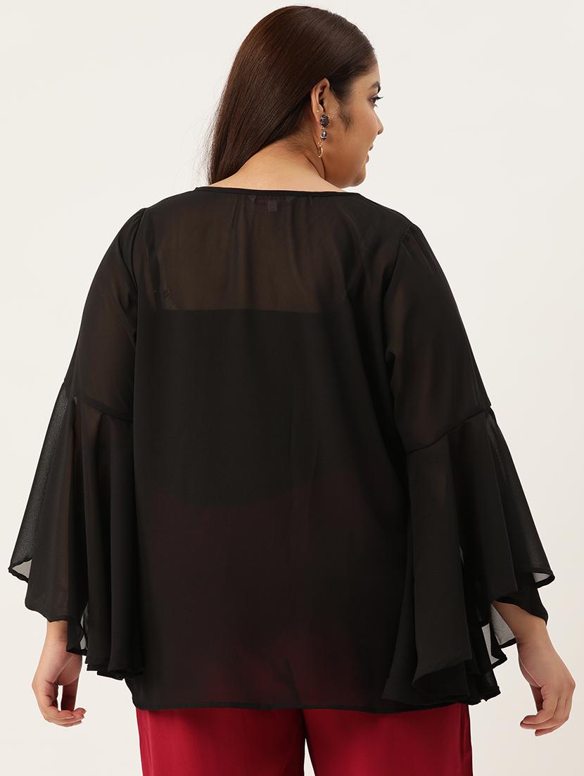 black solid regular top - 21502788 - Standard Image - 2