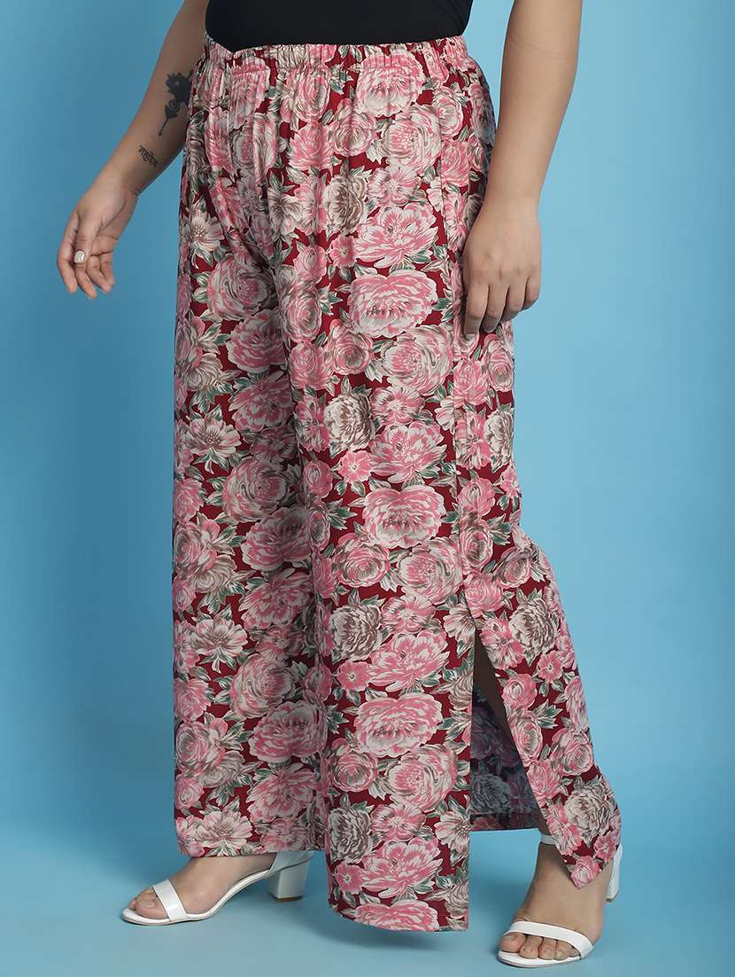 women high-rise printed wide leg trouser - 21502796 -  Standard Image - 2
