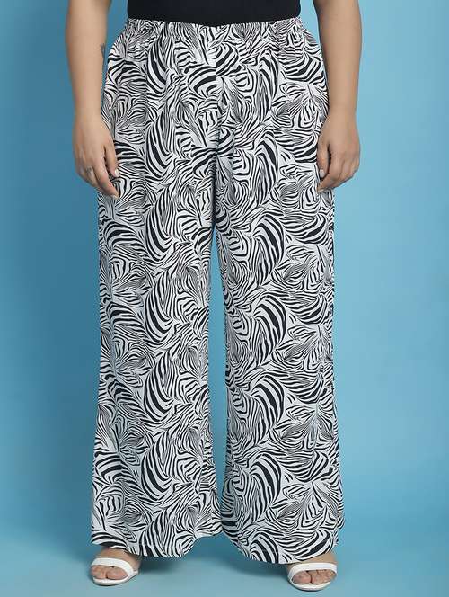 women high-rise printed wide leg trouser - 21502802 -  Standard Image - 0