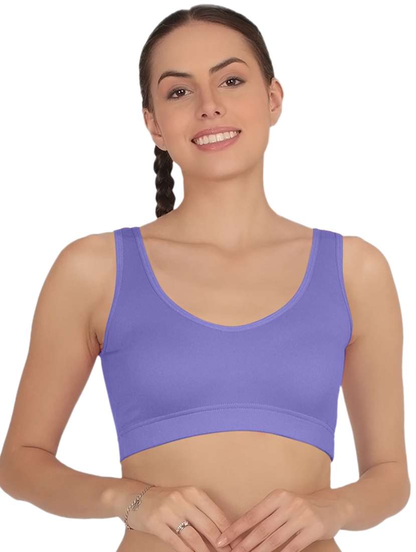 women solid full coverage sports bra