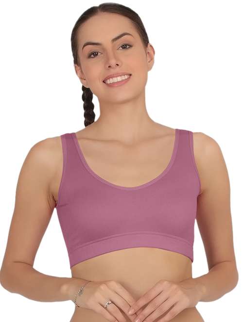 women solid full coverage sports bra - 21502827 - Standard Image - 0