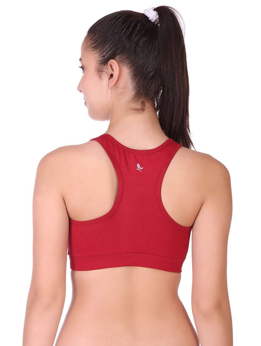women solid full coverage sports bra - 21502849 - Standard Image - 2