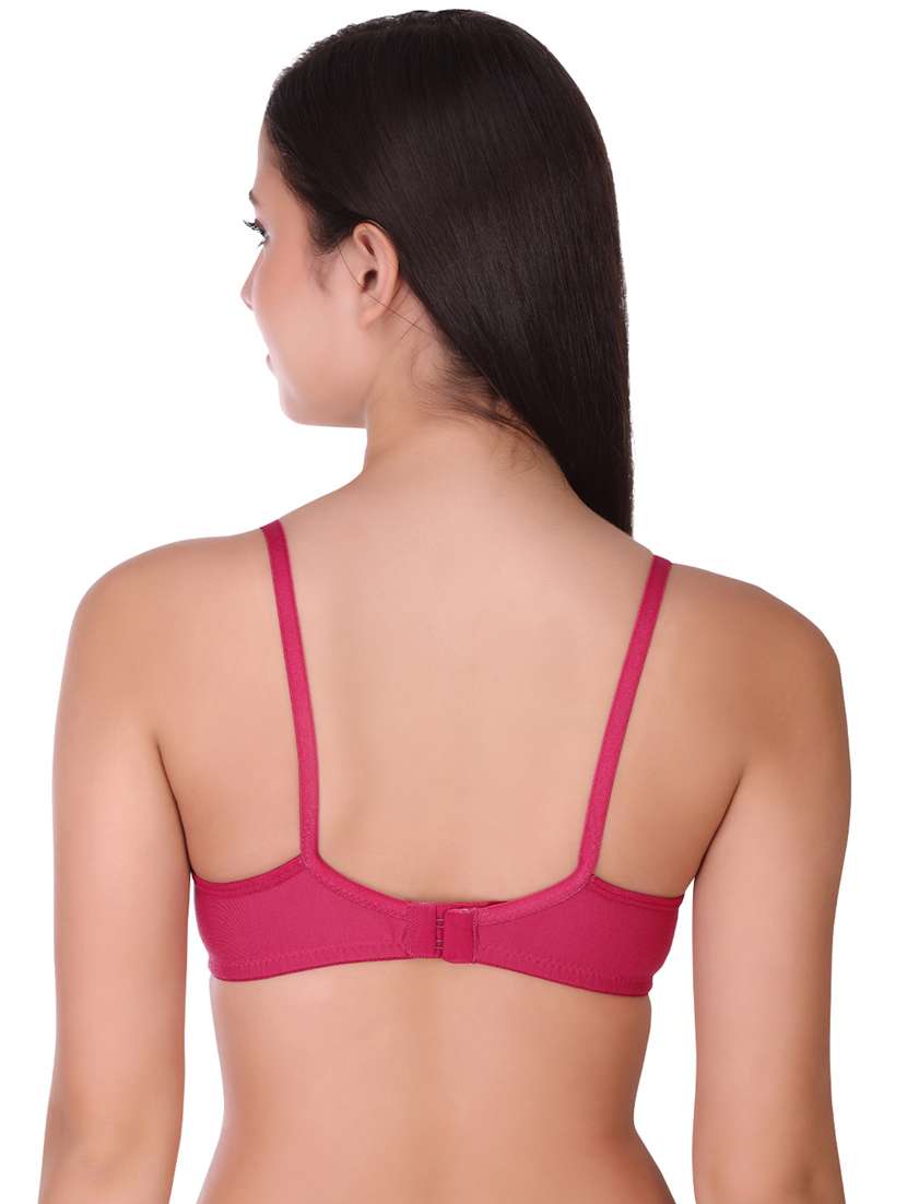 women solid full coverage cotton t-shirt bra - 21502921 -  Standard Image - 2