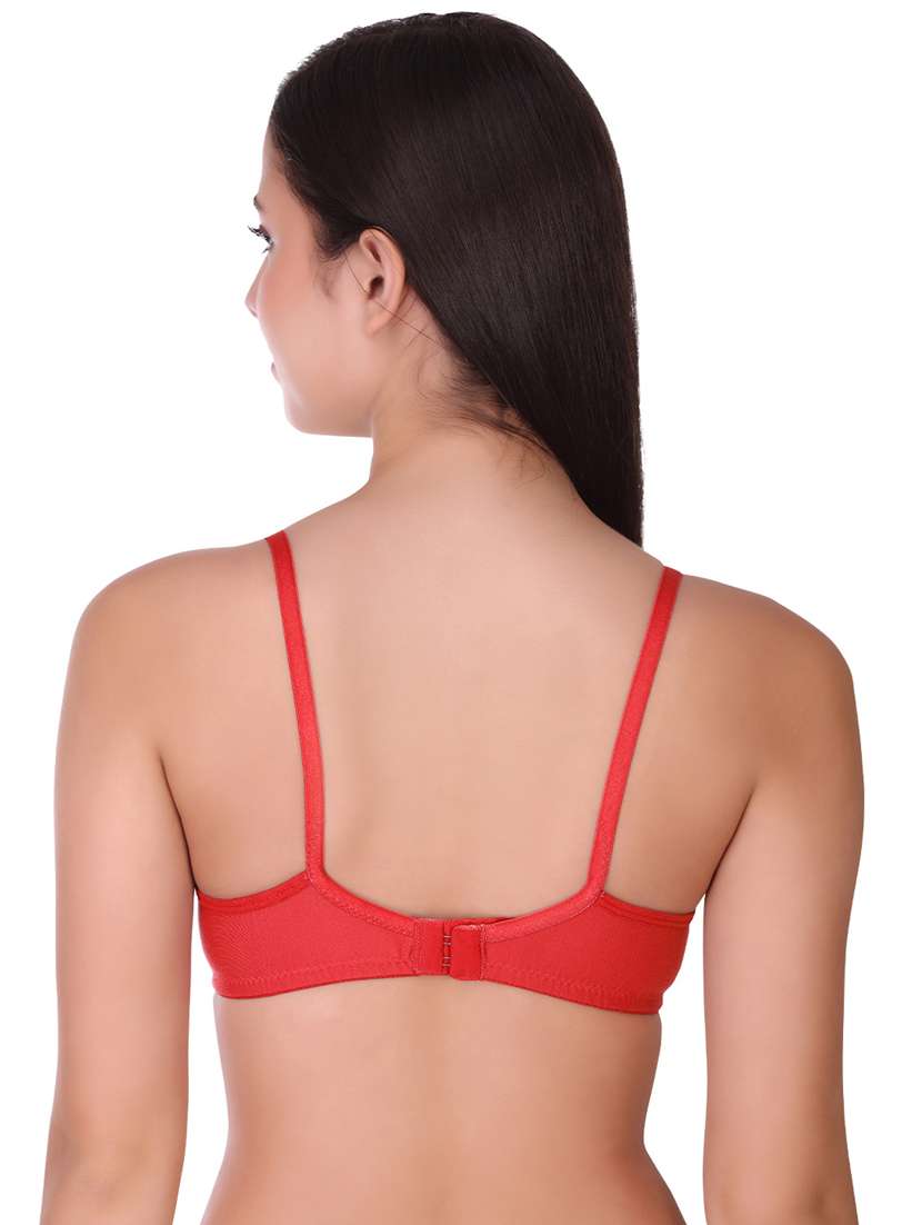 women solid full coverage cotton t-shirt bra - 21502922 -  Standard Image - 2