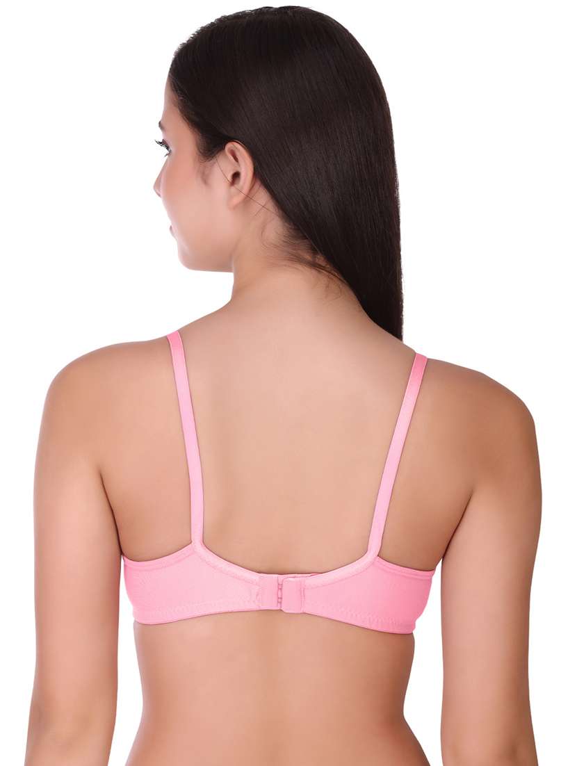 women solid full coverage cotton t-shirt bra - 21502923 -  Standard Image - 2