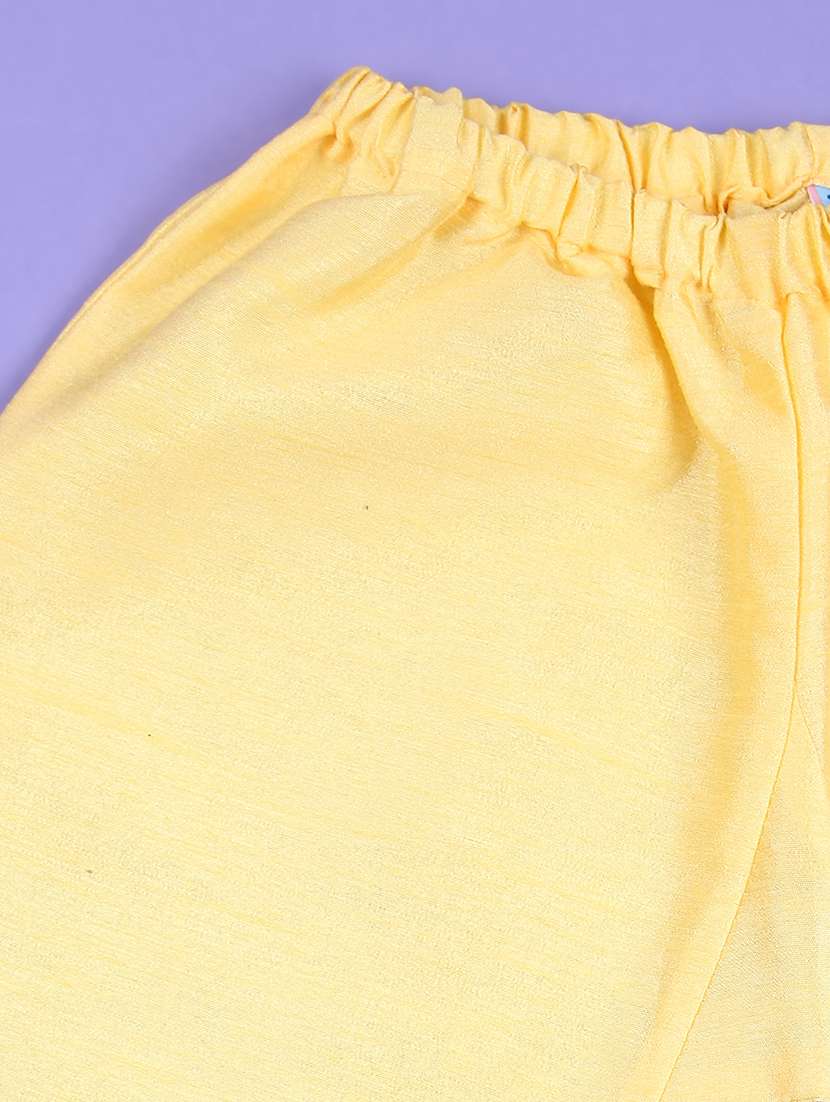 boys yellow self design kurta sets - 21503436 -  Standard Image - 2