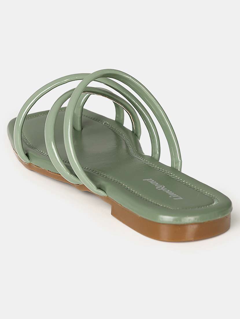 women green slip on sandal - 21503496 -  Standard Image - 2