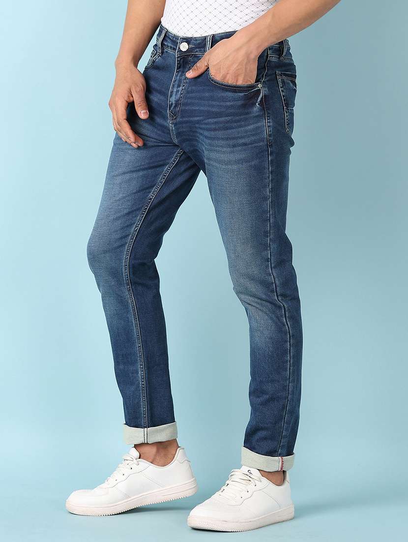 men solid mid rise slim fit jean - 21503578 - Standard Image - 2