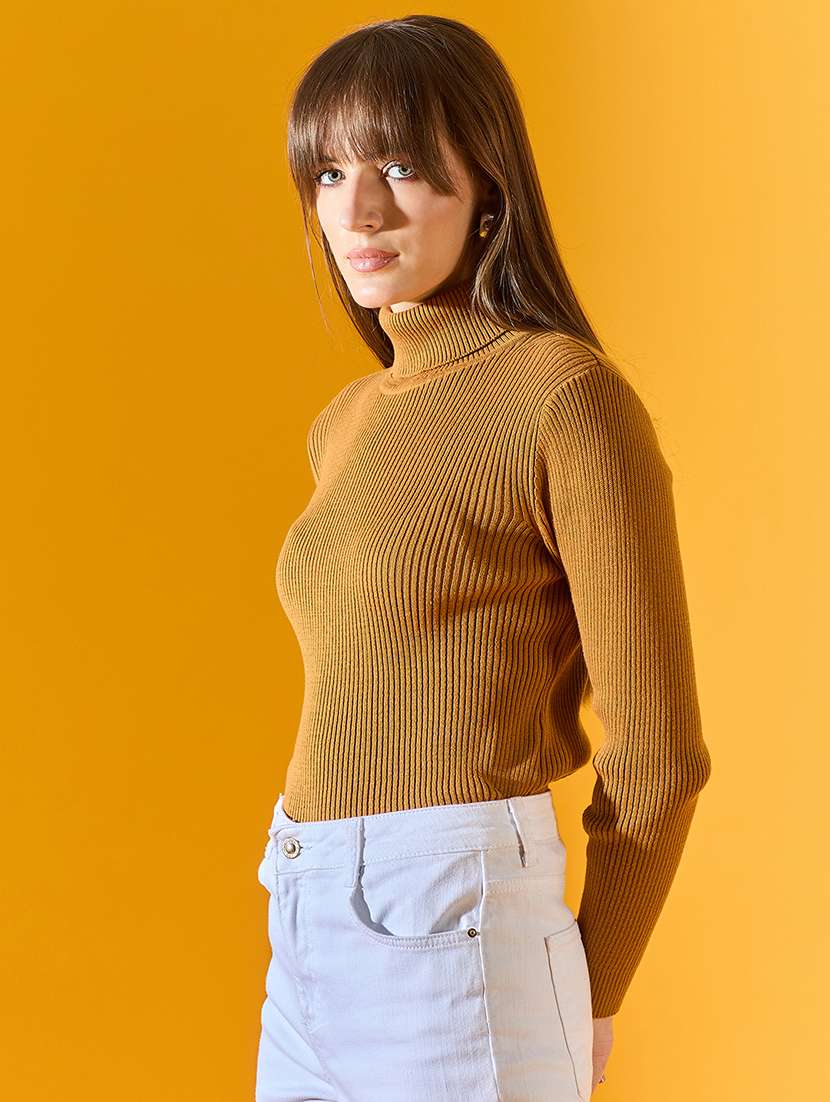 women brown cotton pullover