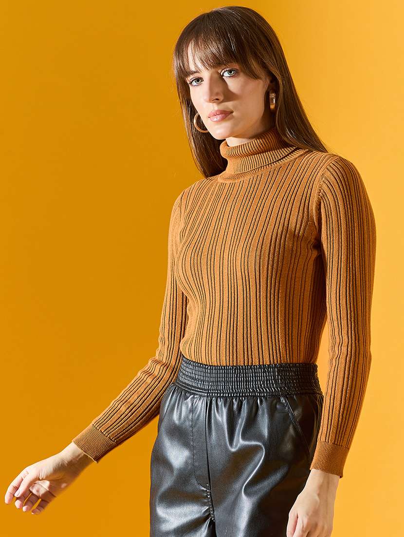 women brown cotton pullover
