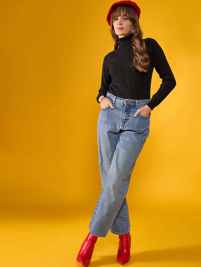 women black cotton pullover - 21503707 - Standard Image - 2