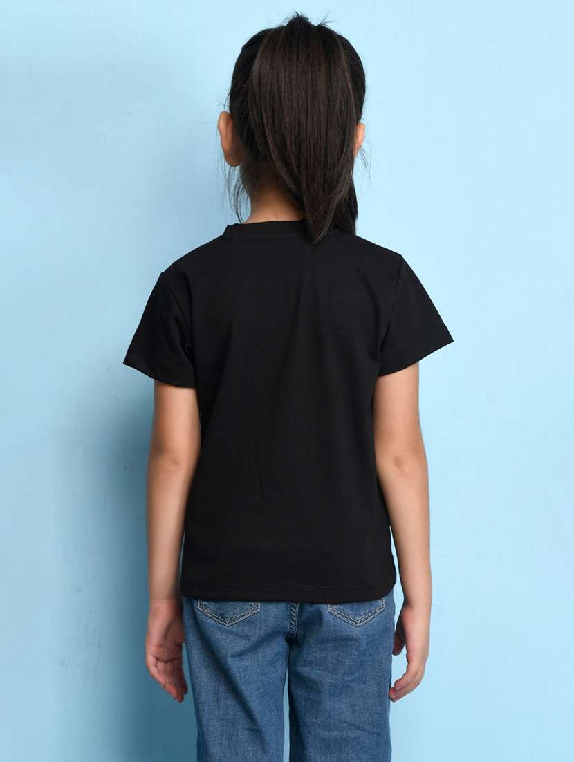 girls cute character printed round neck tee - 21503910 - Standard Image - 2