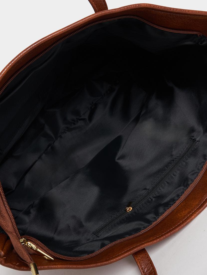 women brown pu handbag - 21503972 - Standard Image - 2