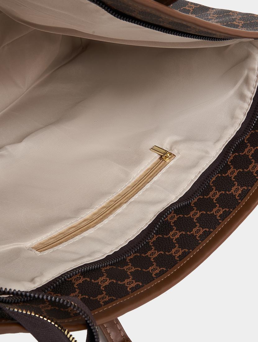 women brown pu handbag - 21503973 - Standard Image - 2