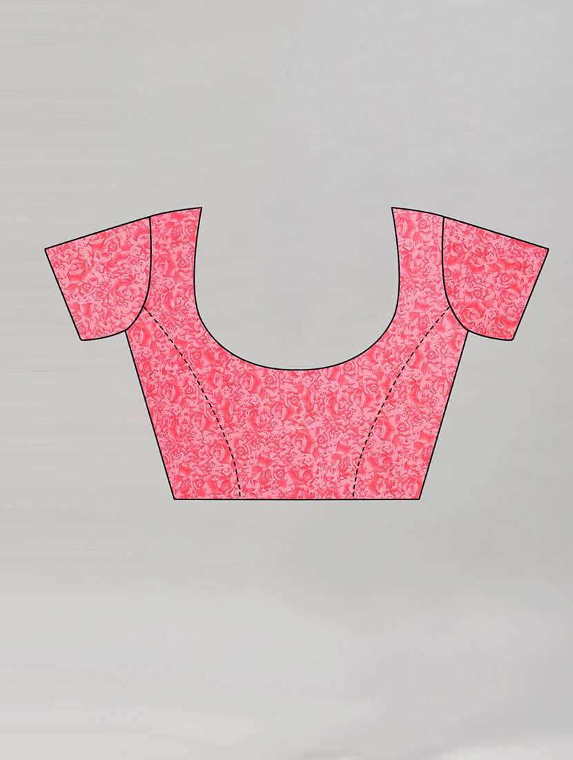 women pink printed saree with blouse - 21504452 -  Standard Image - 2