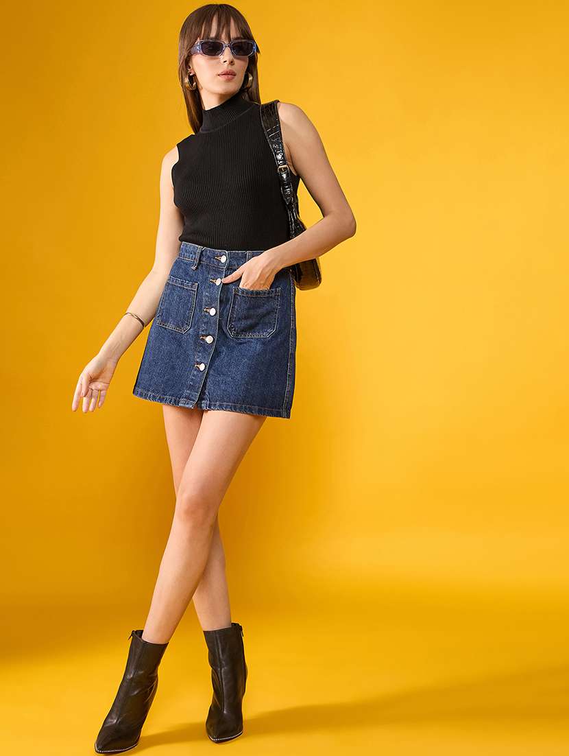 women black cotton regular top - 21505149 -  Standard Image - 2