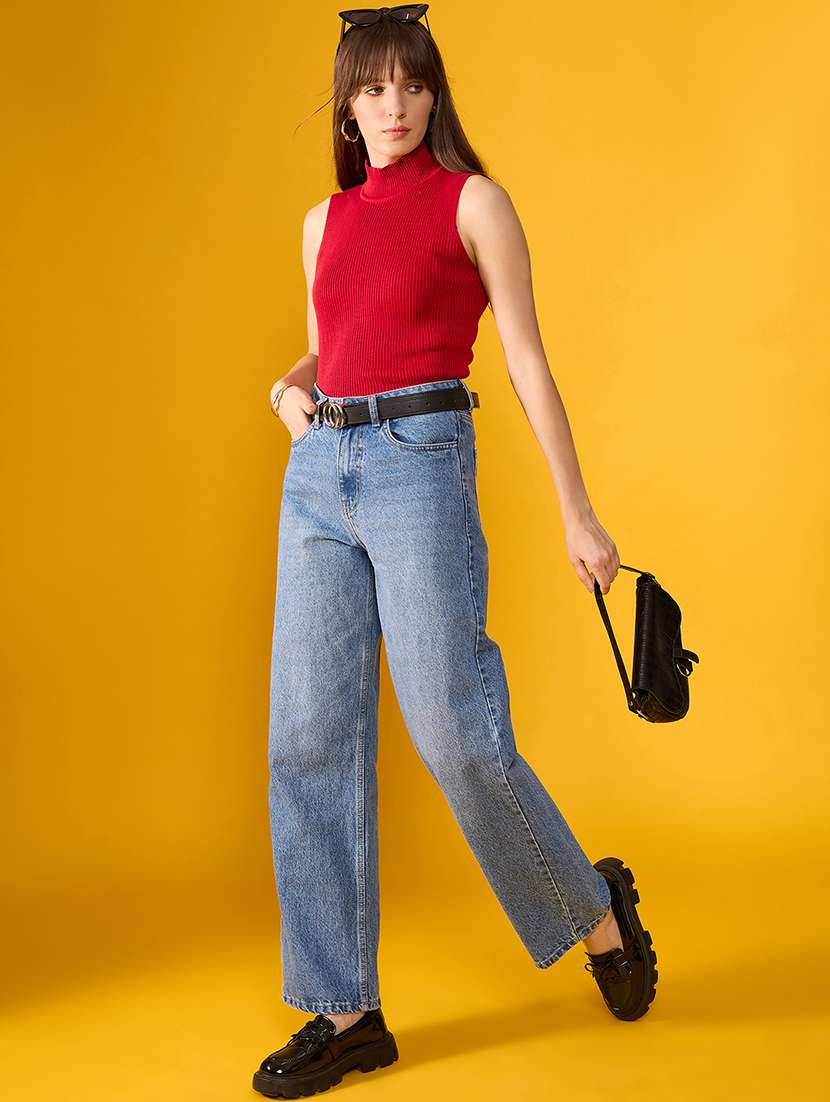 women red cotton regular top - 21505152 -  Standard Image - 2