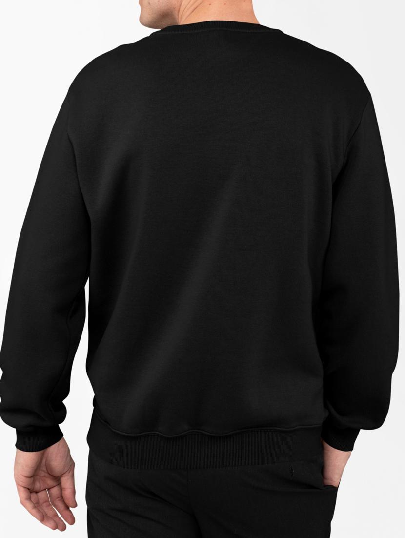 men black chest print long sleeve sweatshirt - 21505154 - Standard Image - 2