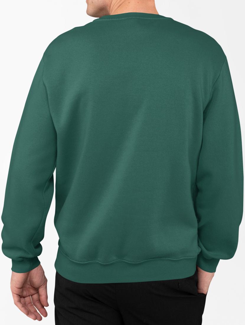 men green chest print long sleeve sweatshirt - 21505155 - Standard Image - 2