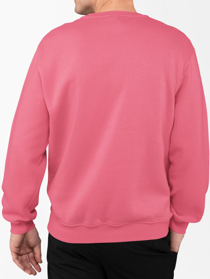 men pink polycotton chest print sweatshirt - 21505158 - Standard Image - 2