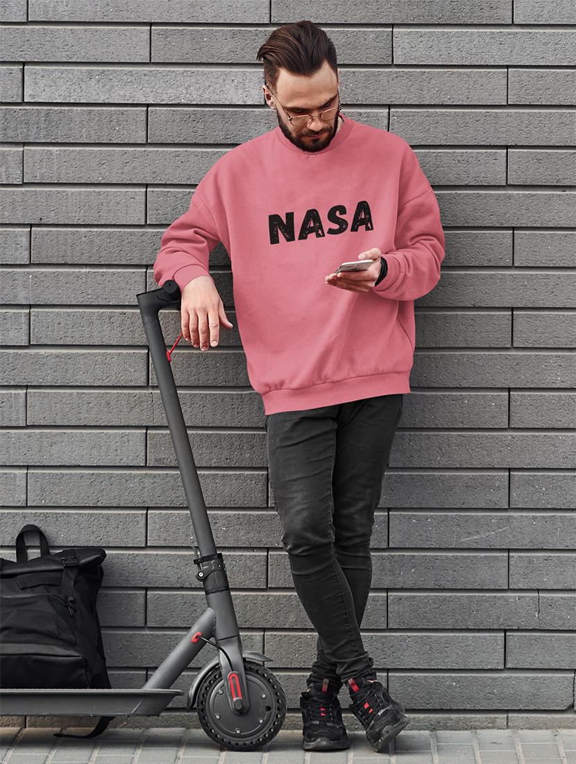 men chest print round neck sweatshirt - 21505165 - Standard Image - 2
