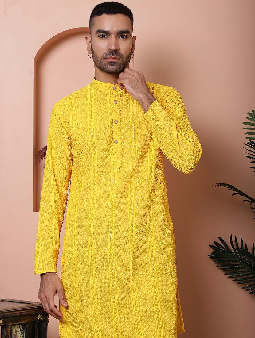 men embroidered kurta pyjama ethnic wear set - 21505417 - Zoom Image - 0