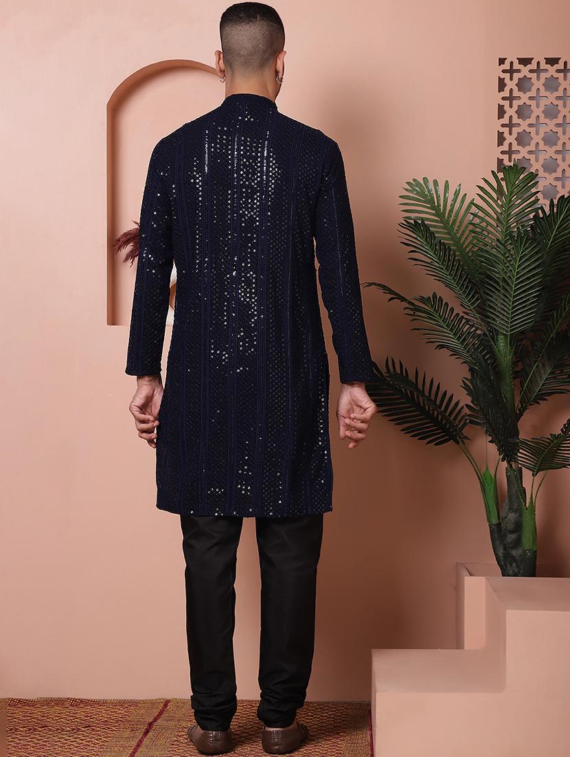 men embroidered kurta pyjama ethnic wear set - 21505421 - Standard Image - 2