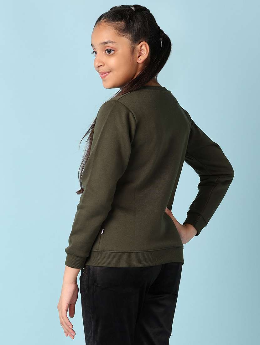 girls front print long sleeve sweatshirt - 21505487 -  Standard Image - 2