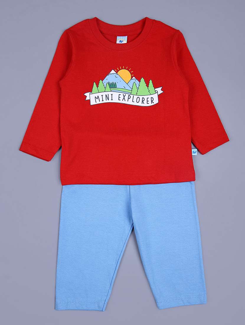 kids printed full length twin set combo - 21505528 -  Standard Image - 2