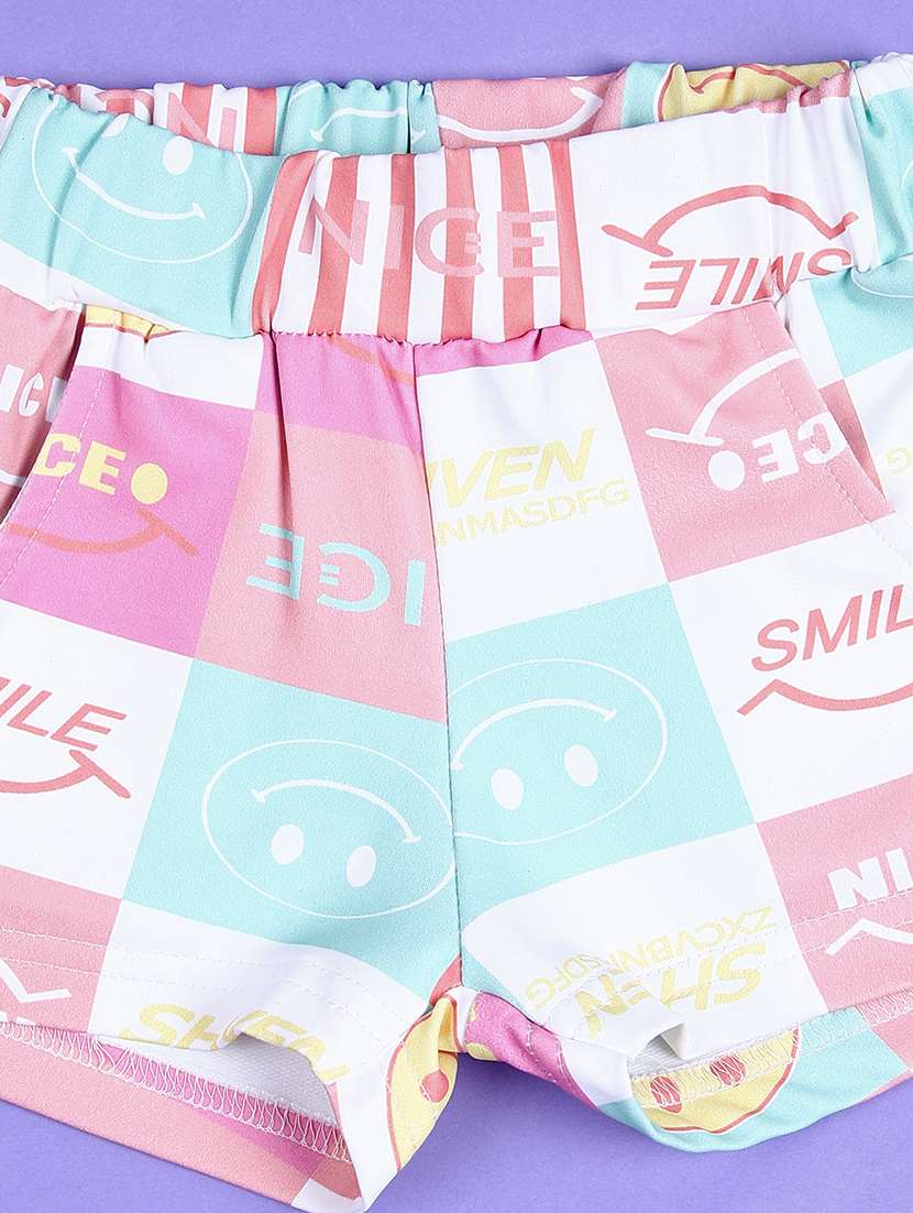 girls printed top and shorts set - 21505564 -  Standard Image - 2