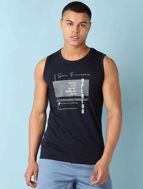 men round neck front print t-shirt - 21505640 - Standard Image - 0