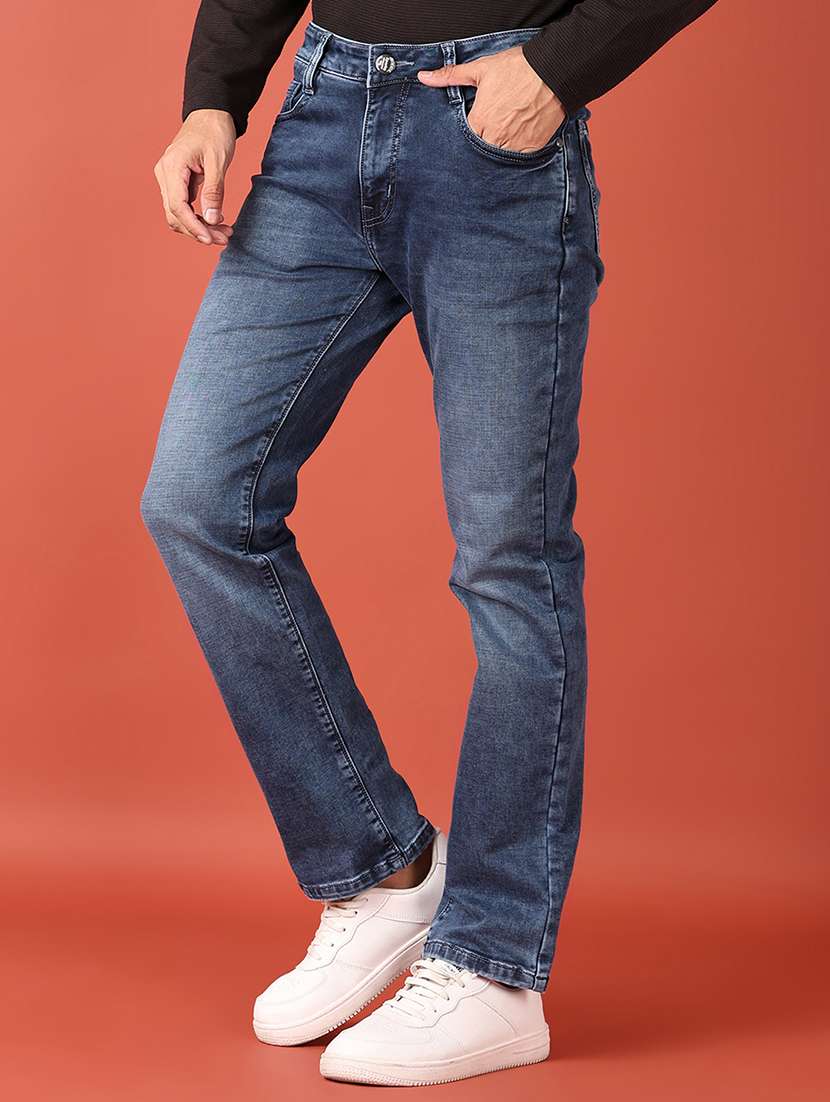men solid mid rise slim fit jean - 21505691 -  Standard Image - 2