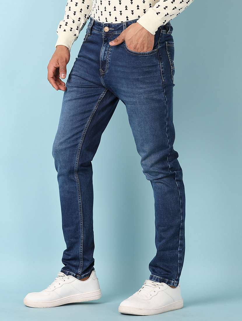 men solid mid rise slim fit jean - 21505692 -  Standard Image - 2