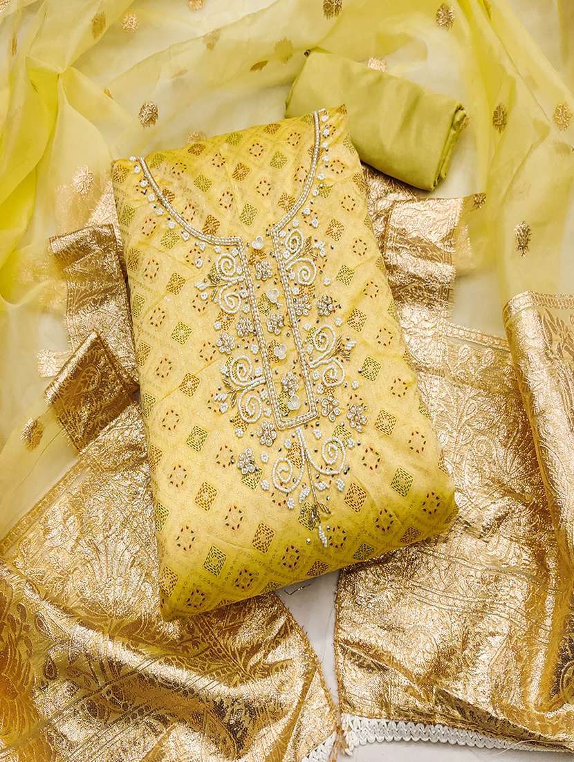 women embellished unstitched suit