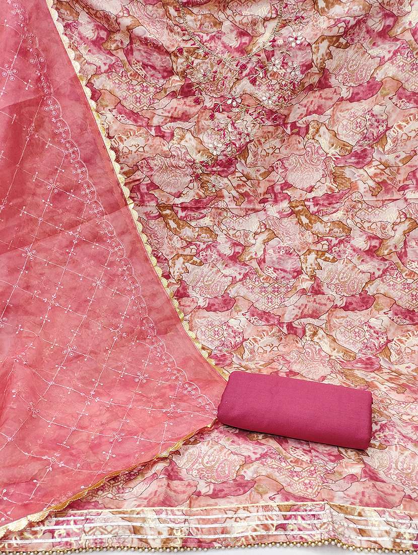 women pink salwar suit unstitched suit - 21506092 - Standard Image - 2