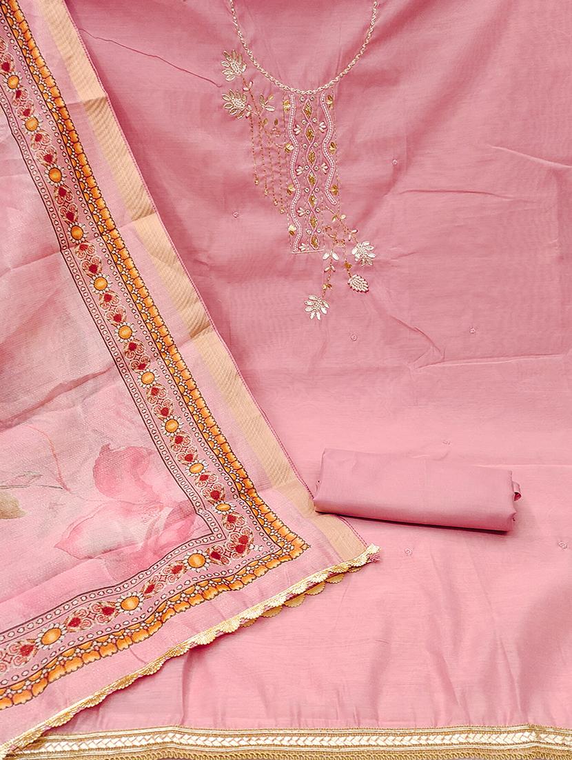 women pink salwar suit unstitched suit - 21506093 - Standard Image - 2
