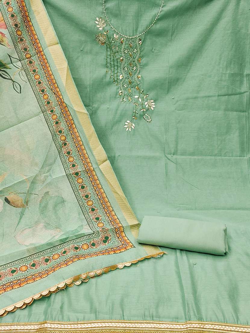 women embellished unstitched suit - 21506095 -  Standard Image - 2