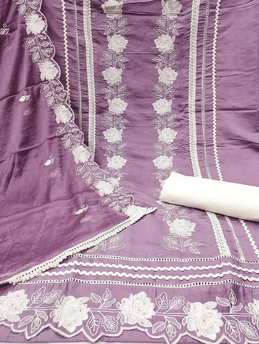 Women Lavender Salwar Suit Unstitched Suit - 21506099 -  Standard Image - 2