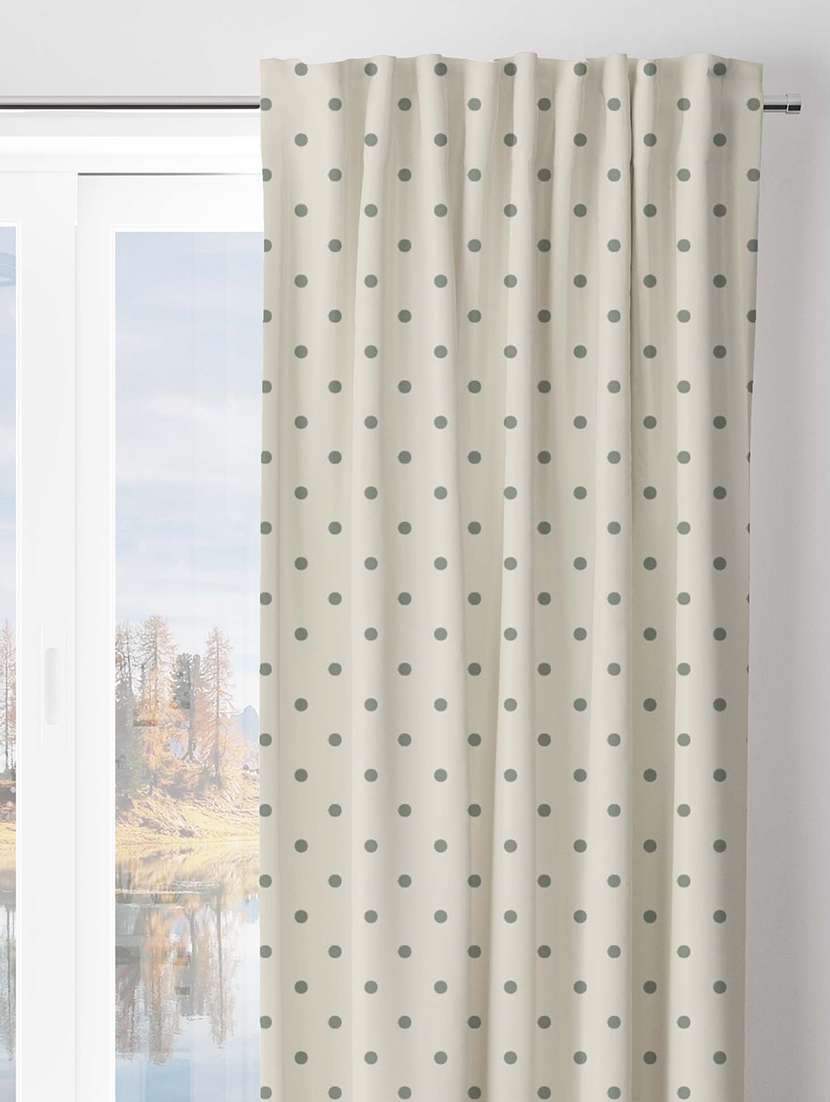 beige printed curtains - 21506141 -  Standard Image - 2