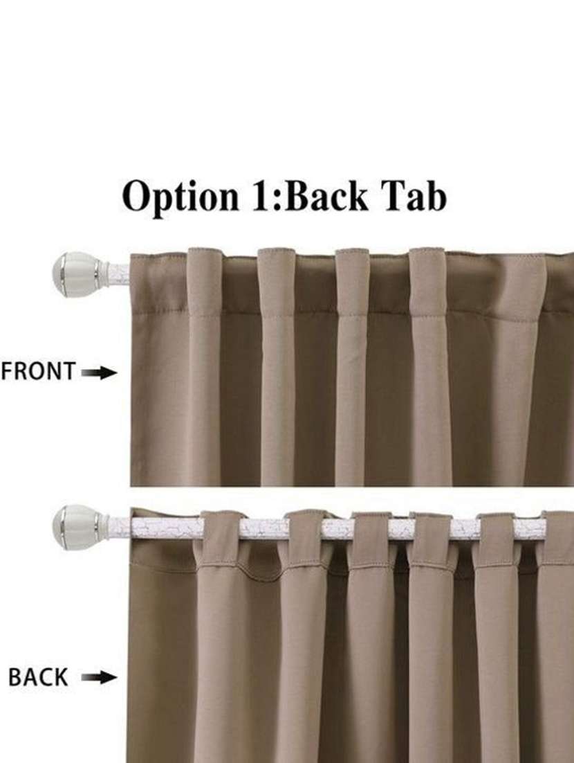 beige flower printed curtains - 21506150 -  Standard Image - 2