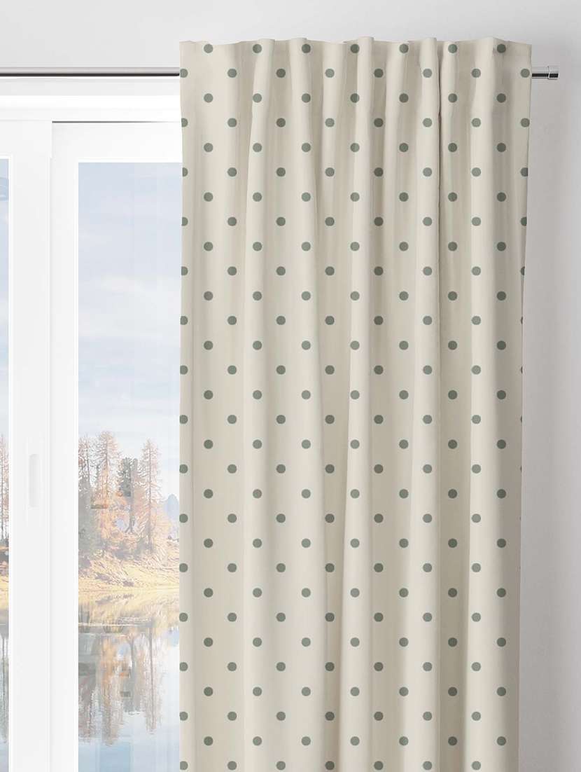 beige printed curtains - 21506171 -  Standard Image - 2