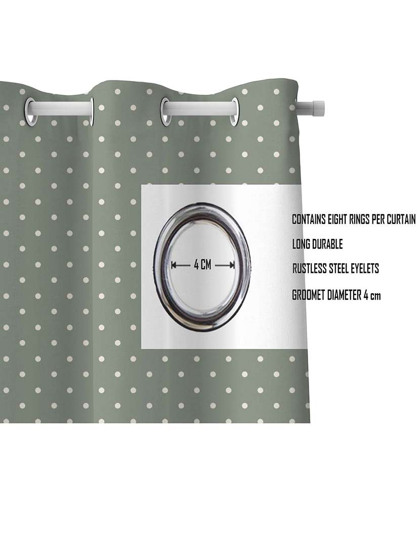 green printed curtains - 21506189 -  Standard Image - 2