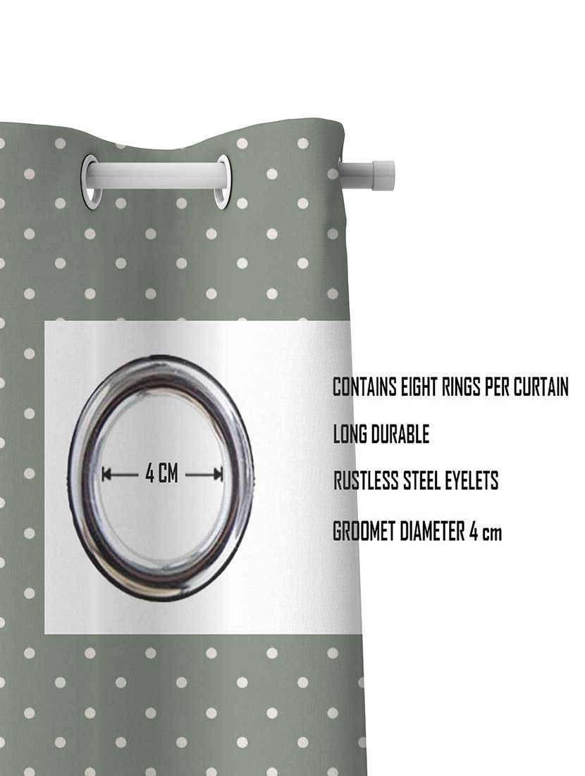 green printed curtains - 21506190 -  Standard Image - 2
