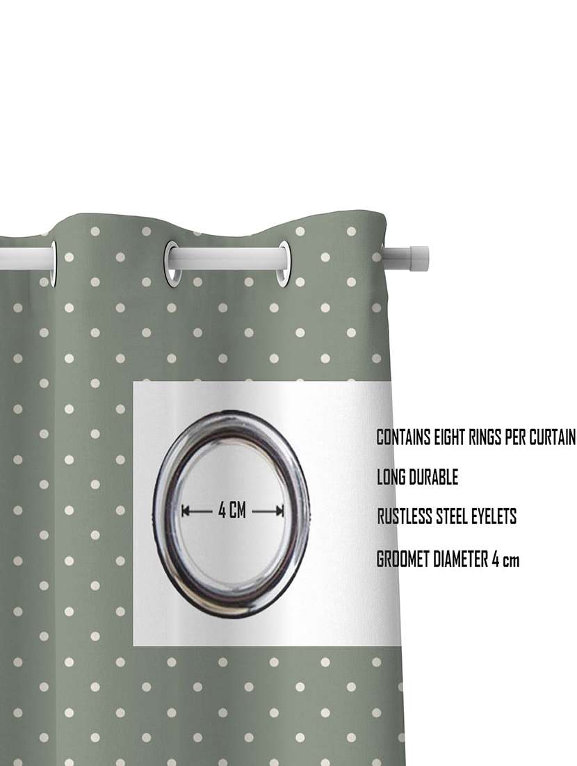 green printed curtains - 21506192 -  Standard Image - 2