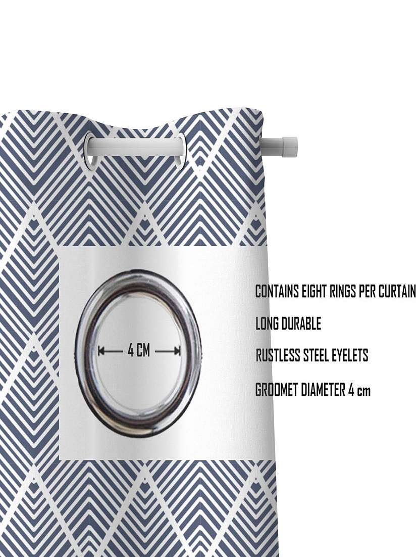 blue printed curtain - 21506199 -  Standard Image - 2