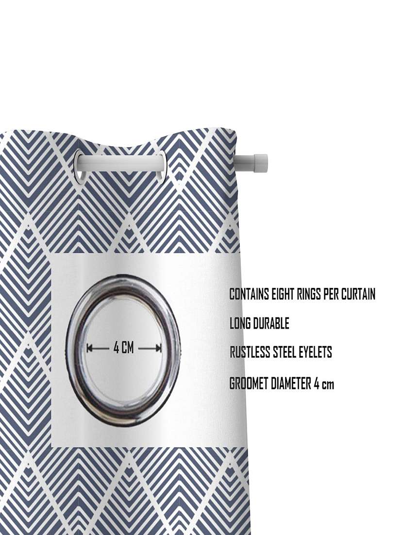 blue printed curtain - 21506201 -  Standard Image - 2