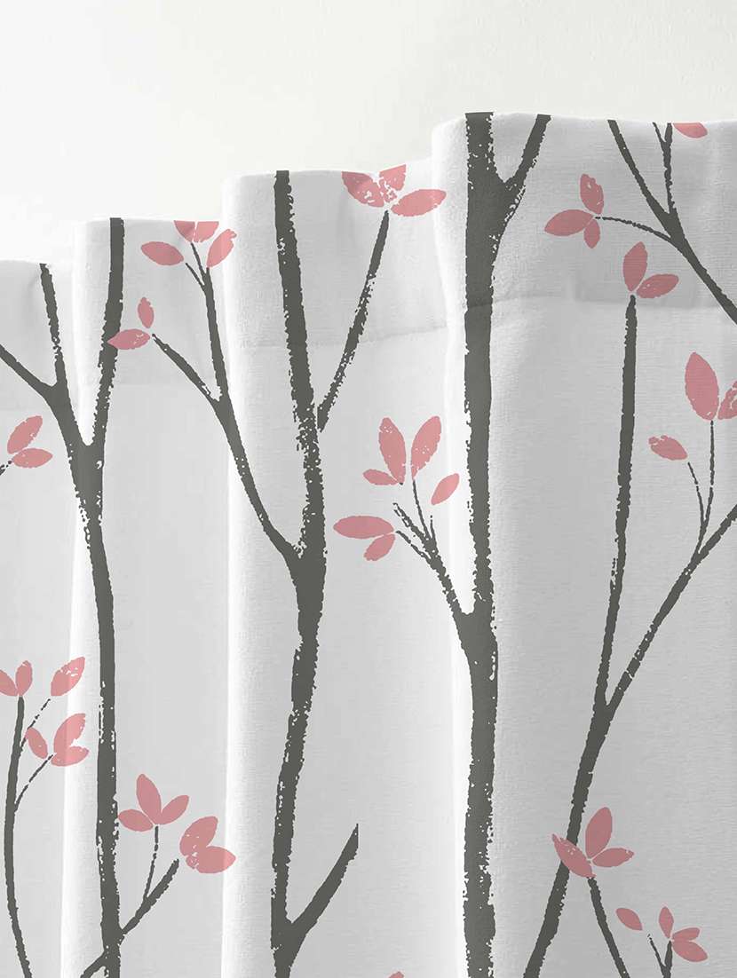 white printed curtains - 21506203 -  Standard Image - 2