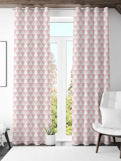 pink printed curtains - 21506206 - Standard Image - 0